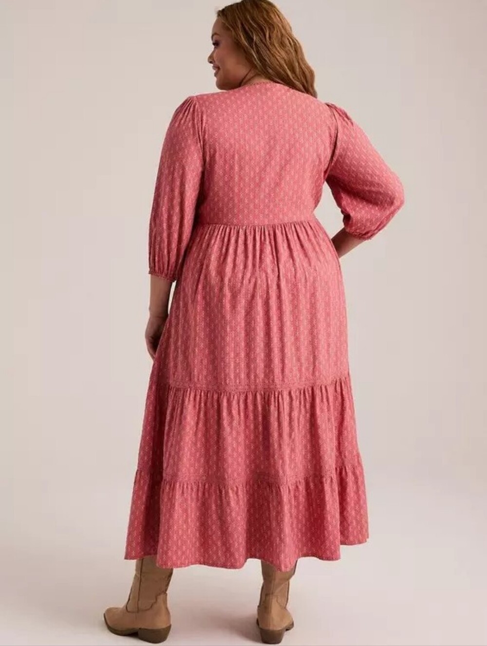 Torrid Festi Tiered Ruffle Maxi Dress with Tie Front Detail Plus Size 1X Nwt - Picture 2 of 2